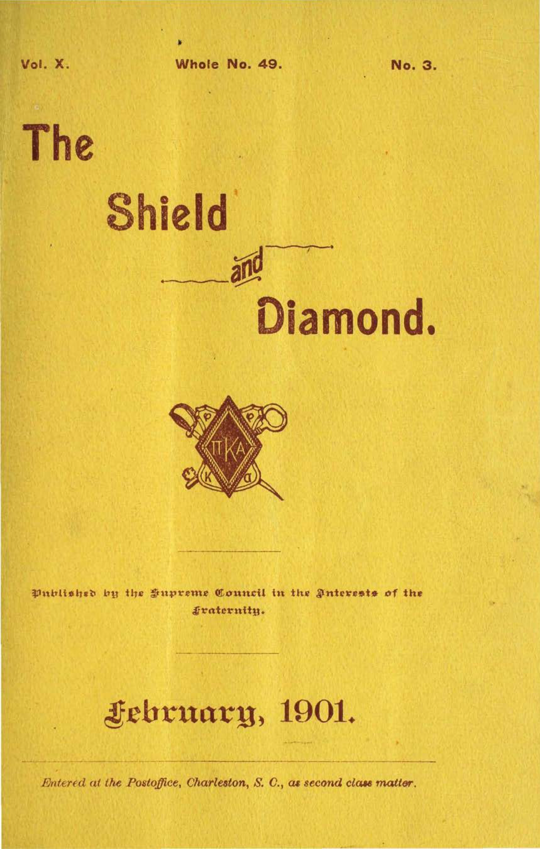 The Shield And Diamond, Vol. 10, No. 3, Front Cover